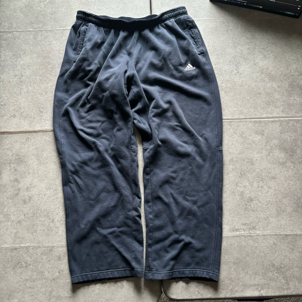 Y2k navy baggy adidas sweatpants - Picture 1 of 6